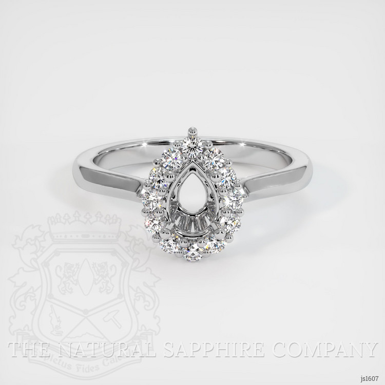 14K White Gold Antique Style Ring Setting