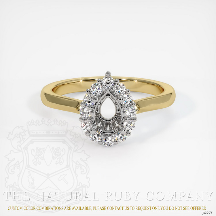 14K White & Yellow Antique Style Ring Setting