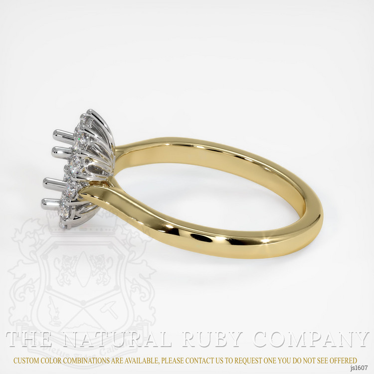 14K White & Yellow Antique Style Ring Setting