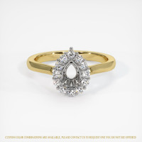 18K White & Yellow Antique Style Ring Setting Image