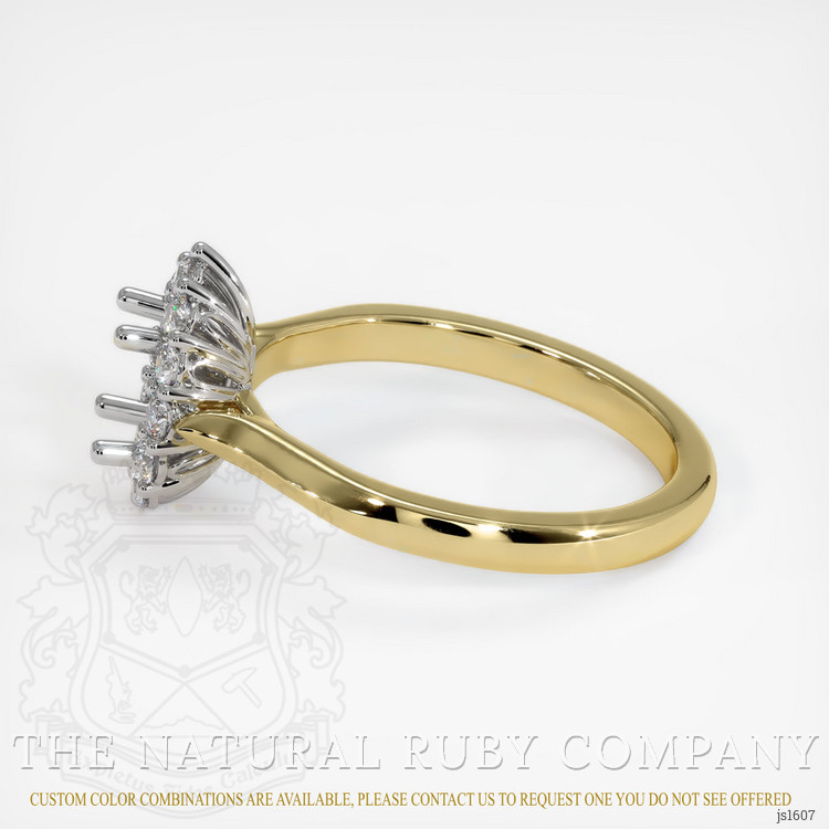 18K White & Yellow Antique Style Ring Setting