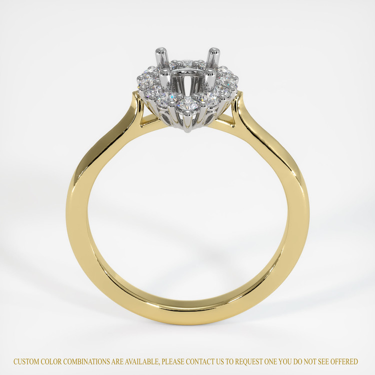 18K White & Yellow Antique Style Ring Setting