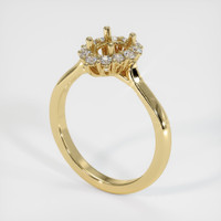 14K Yellow Gold Antique Style Ring Setting Video