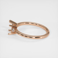 18K Rose Gold Three Stone Ring Setting Image