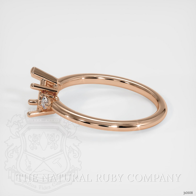18K Rose Gold Three Stone Ring Setting