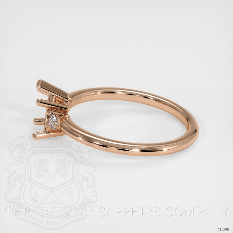 18K Rose Gold Three Stone Ring Setting