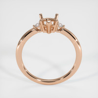 18K Rose Gold Three Stone Ring Setting Image