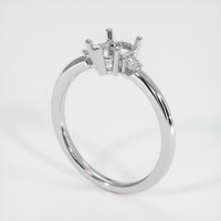 14K White Gold Three Stone Ring Setting Video