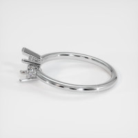 14K White Gold Three Stone Ring Setting Image
