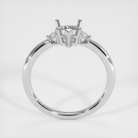 14K White Gold Three Stone Ring Setting Image