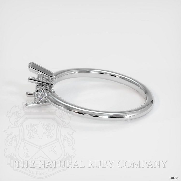 18K White Gold Three Stone Ring Setting