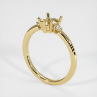 10K Yellow Gold Three Stone Ring Setting Video