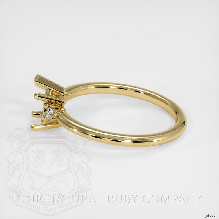 10K Yellow Gold Three Stone Ring Setting