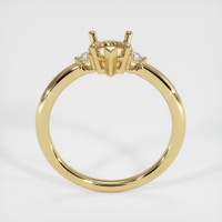 10K Yellow Gold Three Stone Ring Setting Image
