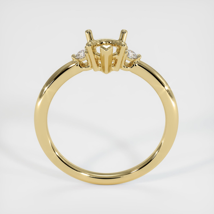10K Yellow Gold Three Stone Ring Setting