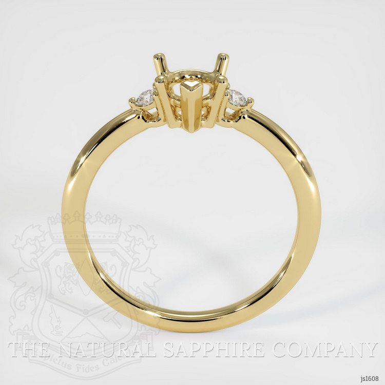 14K Yellow Gold Three Stone Ring Setting