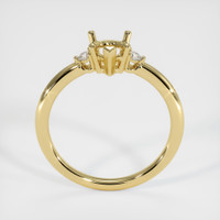 18K Yellow Gold Three Stone Ring Setting Image