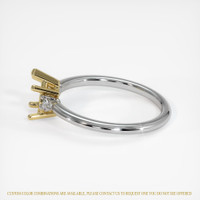 14K Yellow & White Three Stone Ring Setting Image