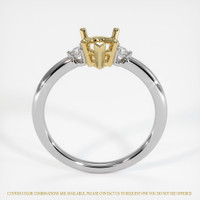 14K Yellow & White Three Stone Ring Setting Image