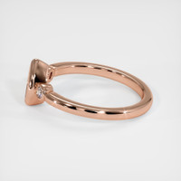 14K Rose Gold Three Stone Ring Setting Image