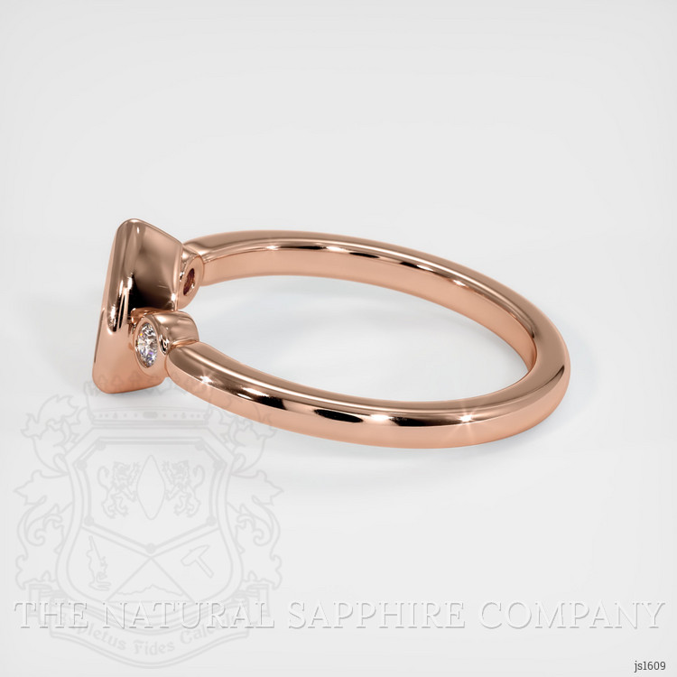 14K Rose Gold Three Stone Ring Setting