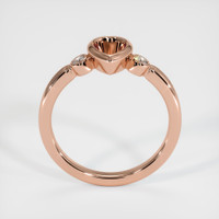 14K Rose Gold Three Stone Ring Setting Image