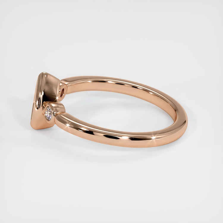 18K Rose Gold Three Stone Ring Setting