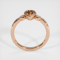 18K Rose Gold Three Stone Ring Setting Image