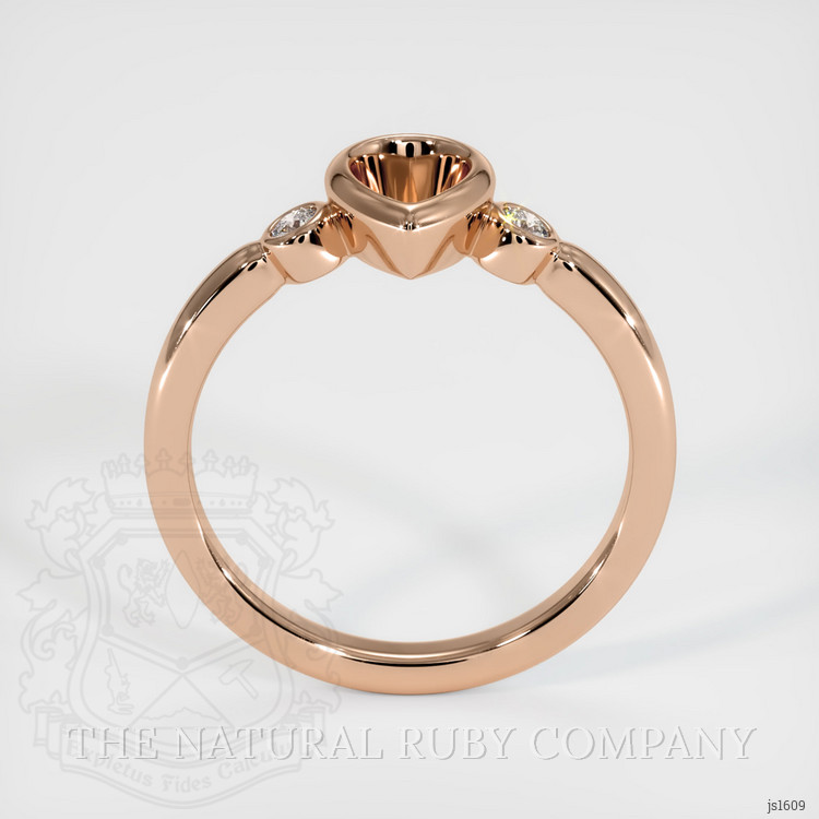 18K Rose Gold Three Stone Ring Setting