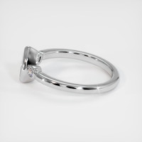 14K White Gold Three Stone Ring Setting Image