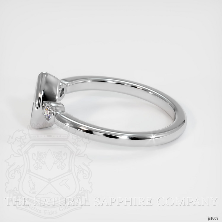 14K White Gold Three Stone Ring Setting