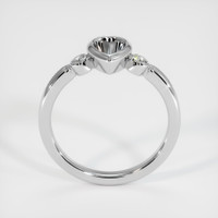 14K White Gold Three Stone Ring Setting Image