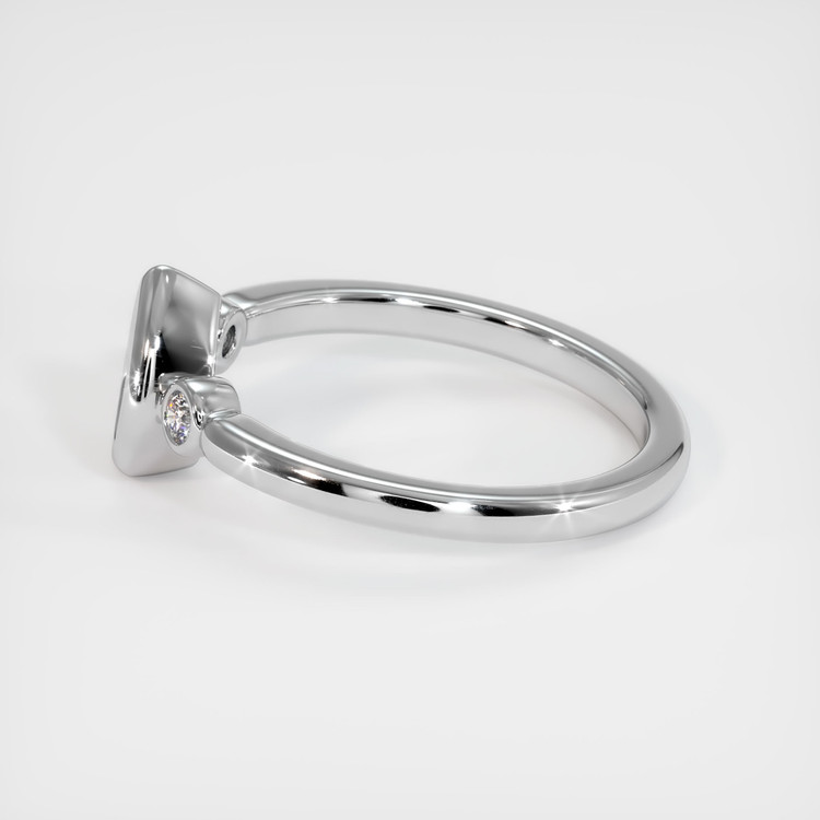 18K White Gold Three Stone Ring Setting