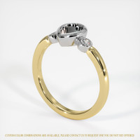14K White & Yellow Three Stone Ring Setting Video