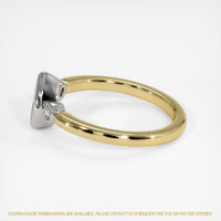 14K White & Yellow Three Stone Ring Setting Image