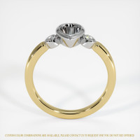 14K White & Yellow Three Stone Ring Setting Image