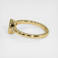 10K Yellow Gold Three Stone Ring Setting Image