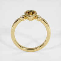 10K Yellow Gold Three Stone Ring Setting Image