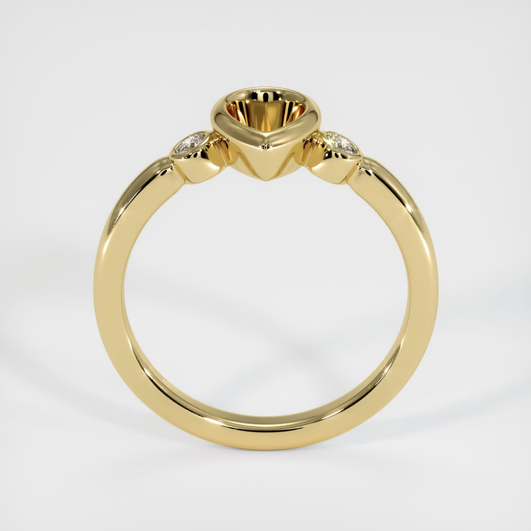 10K Yellow Gold Three Stone Ring Setting