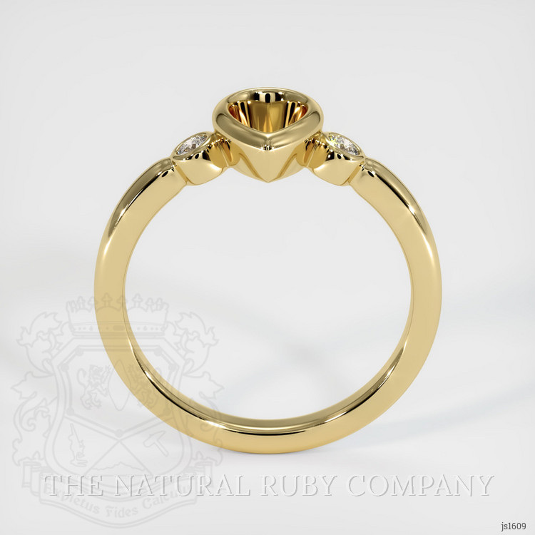 10K Yellow Gold Three Stone Ring Setting