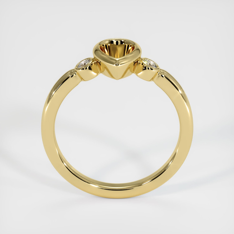 18K Yellow Gold Three Stone Ring Setting