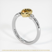 18K Yellow & White Three Stone Ring Setting Video