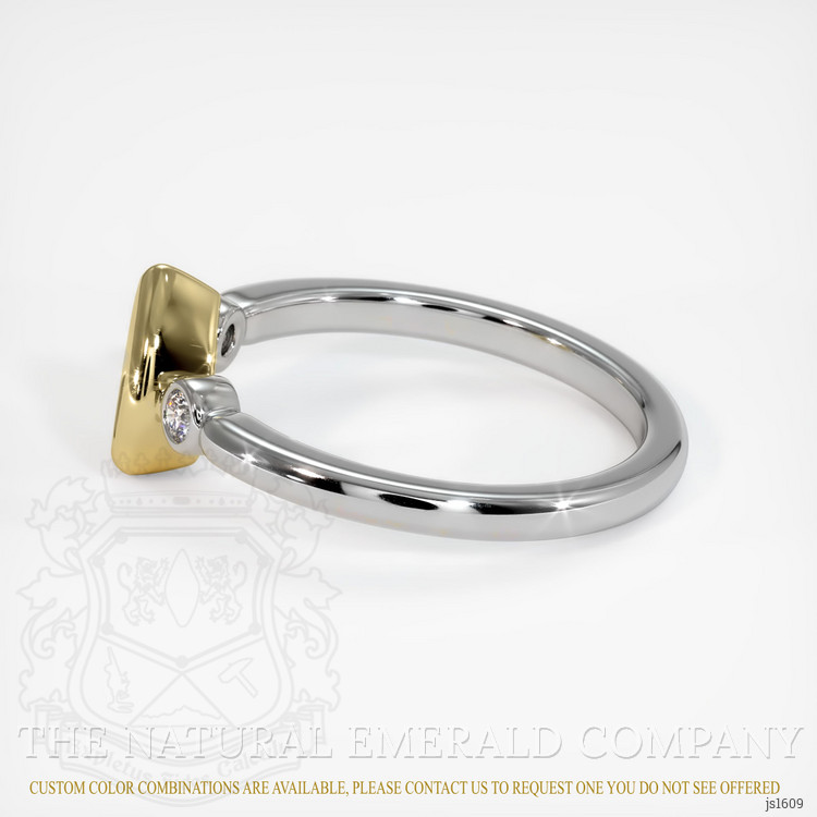 18K Yellow & White Three Stone Ring Setting