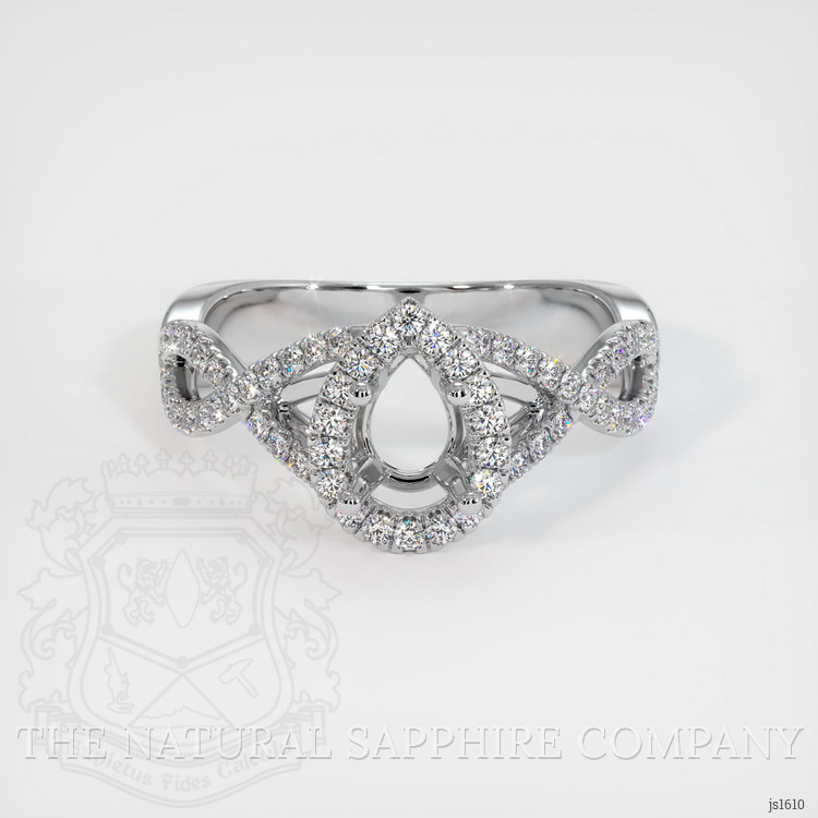 Platinum 950 Pave Ring Setting