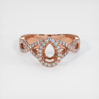 14K Rose Gold Pave Ring Setting Image
