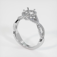 10K White Gold Pave Ring Setting Video