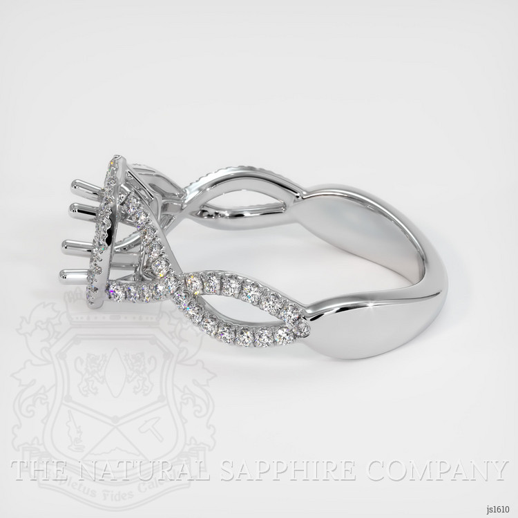 10K White Gold Pave Ring Setting