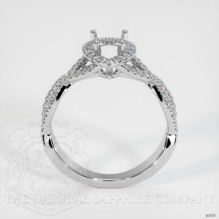 10K White Gold Pave Ring Setting