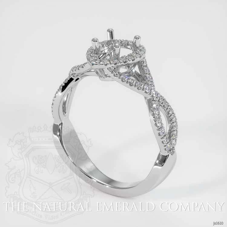 18K White Gold Pave Ring Setting