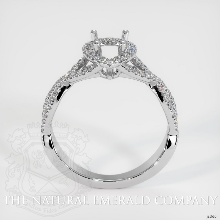 18K White Gold Pave Ring Setting